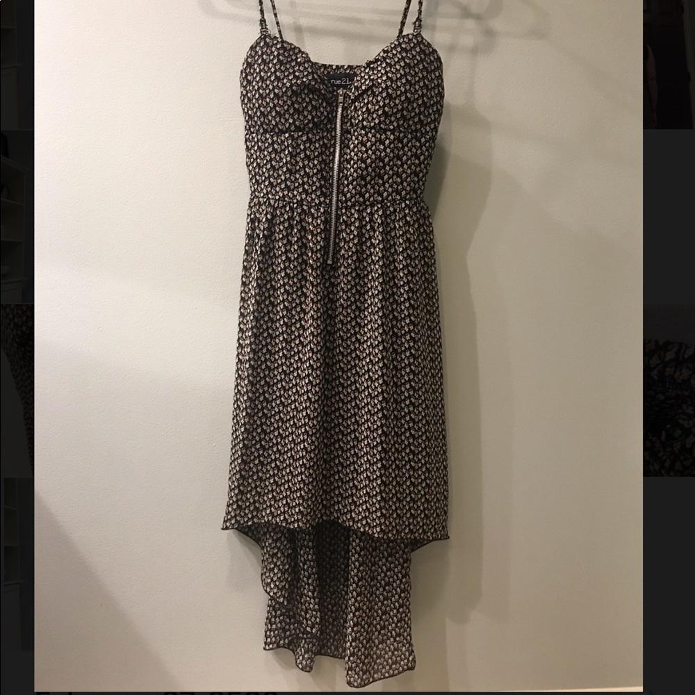 Spaghetti Strap High Low Hem Asymmetrical Dress